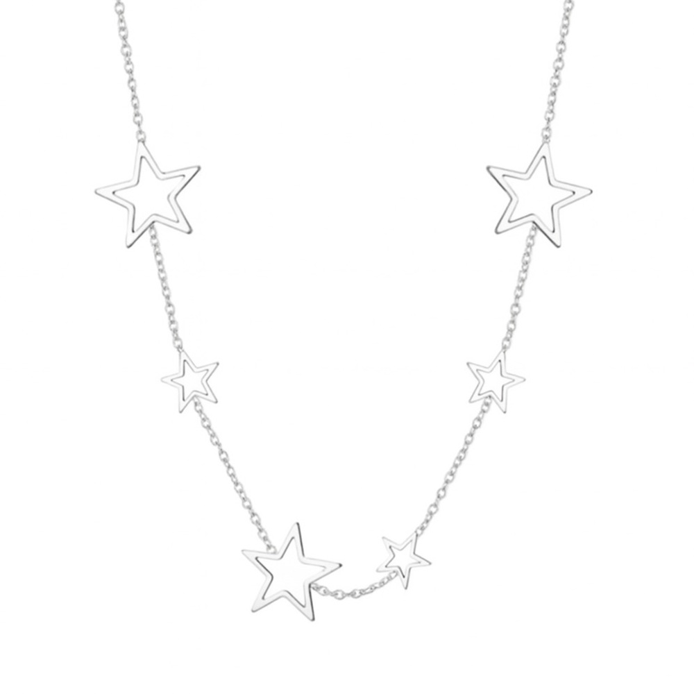 Silver Star Necklace | Dainty Celestial Choker | Layering Chain Jewelry - Picture 6 of 6